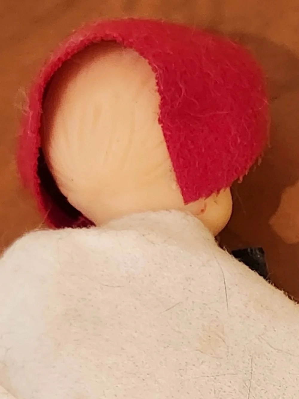 Vintage Collectible MCM Christmas Choir Boy Felt Cardboard Rubber Head 4-1/4”